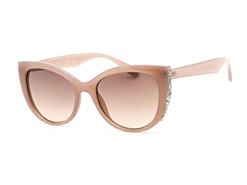 Guess Milky Beige/Brown with Crystal Detail Sunglasses