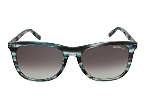 Montblanc Blue Ruthenium/Gray Sunglasses