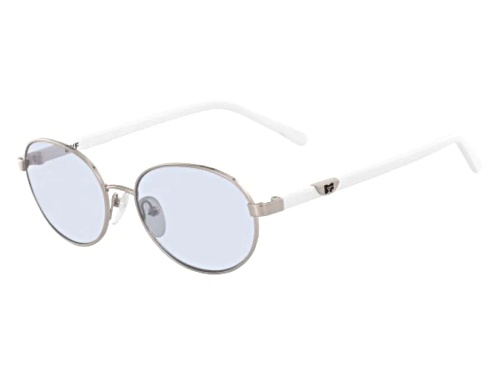 DVF Silver White/Silver Blue Sunglasses