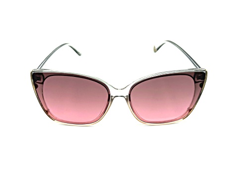 BCBG Clear Translucent/Rose  Cat Eye Sunglasses