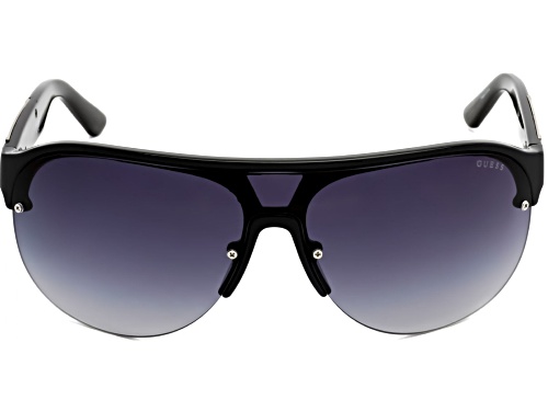 Guess Shiny Black/Gradient Smoke Shield Sunglasses