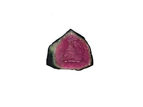 Watermelon Tourmaline 23.5x20.5mm Free-Form Slice 17.77ct