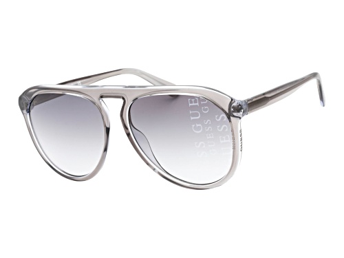 Guess Grey Aviator Frame / Gradient Smoke Lens Sunglasses