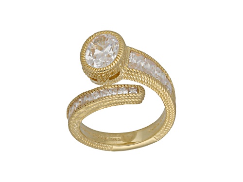 Judith Ripka 6.22ctw Multi-Shape Bella Luce Diamond Simulant 14K Gold Clad Ring - Size 5