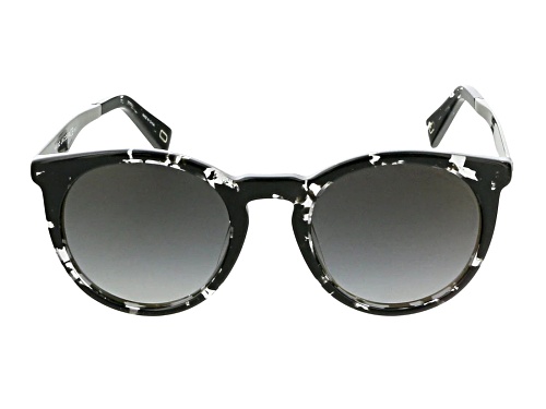 Photo of Marc Jacobs Black and White Havana/Gray Round Sunglasses
