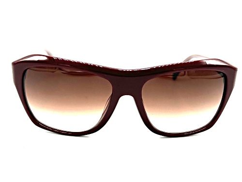 Photo of Jil Sander Red Bordoux/Brown Gradient Sunglasses