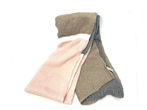 Photo of Calvin Klein Pink Oatmeal Gray Colorblock Scarf