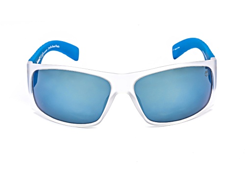 Photo of Timberland Men's Translucent Gray and Blue/Blue Sunglasses