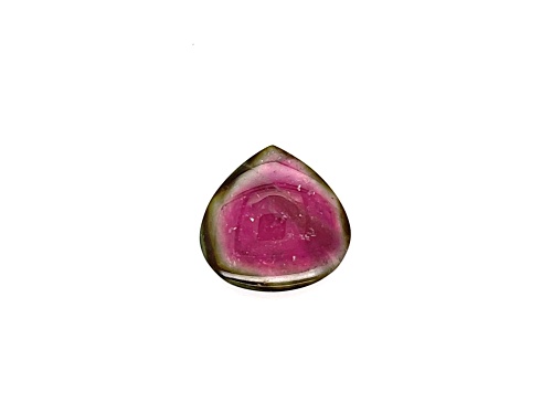 Watermelon Tourmaline 19.2x18.5mm Free-Form Slice 12.85ct