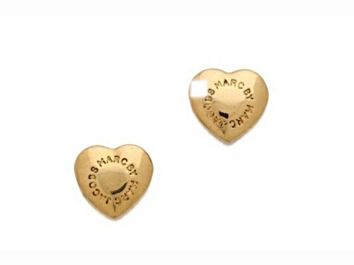 Marc by Marc Jacobs Gold Heart Earrings