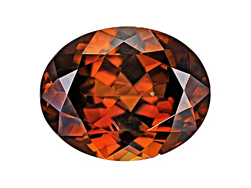 Orange Zircon 14x11mm Oval 9.74ct