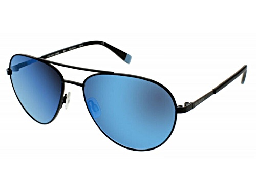 Steve Madden Black/Blue Mirrored Aviator Sunglasses