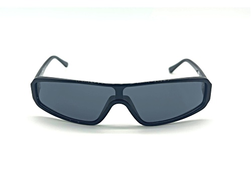 Moschino Black Rectangle Frames / Gray Lenses Sunglasses