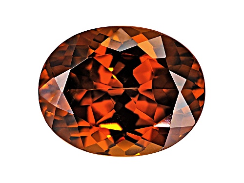 Orange Zircon 14x11mm Oval 10.34ct