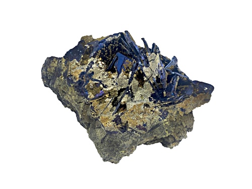 Italian Covellite and Pyrite 7.5x4cm Specimen