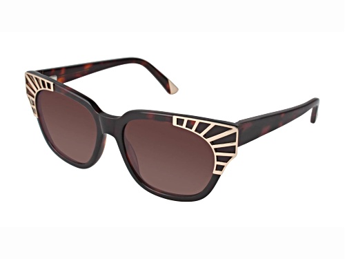 L.A.M.B. by Gwen Stefani Cat Eye Tortoise Frame / Brown Lenses Sunglasses