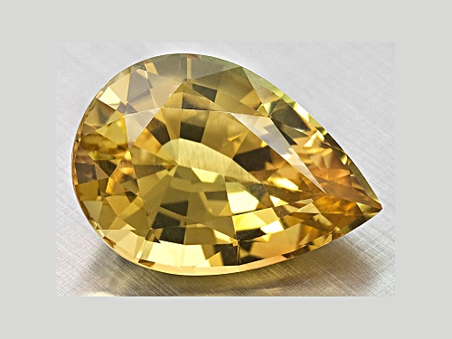 Yellow Tourmaline 15.17x10.6mm Pear Shape 6.65ct