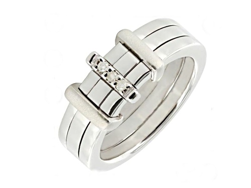 Photo of Hot Diamonds Sterling Silver Sparkle 3 Band Ring - Size 7.5