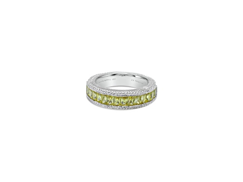 Judith Ripka 2.94ctw Baguette Canary Bella Luce Diamond Simulant Rhodium Over Sterling Silver Ring - Size 10