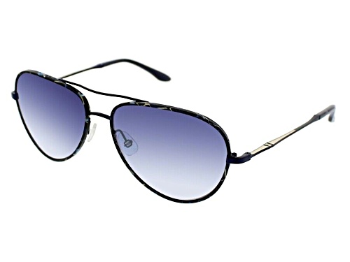 Photo of BCBG Ethereal Navy Blue/Blue Mirrored Sunglasses