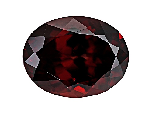 Red Zircon 13x10mm Oval 8.83ct
