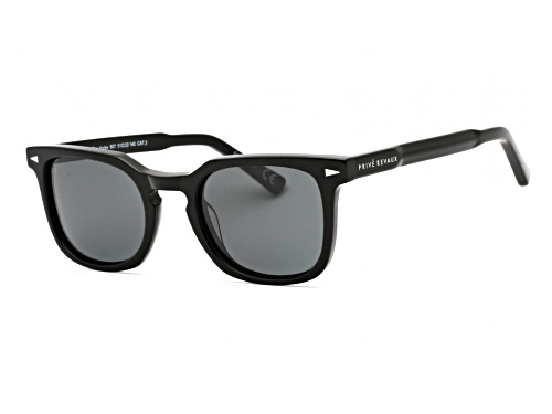 Prive Revaux Men's Yorke Black Square Frame / Gray Lenses Sunglasses
