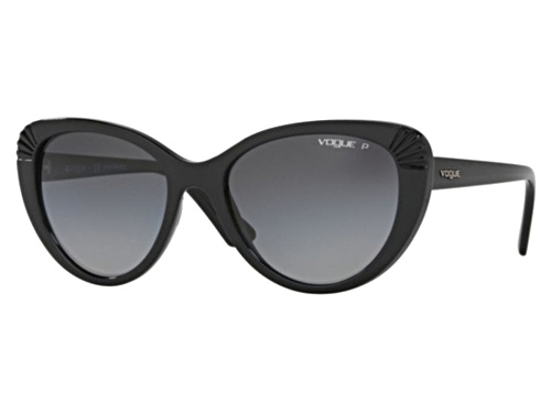 Vogue Black/Gray Cat Eye Polarized Sunglasses