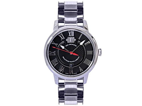 Photo of Hollywood Watch Company The Premier Stainless Steel Band Black Dial Men's Watch