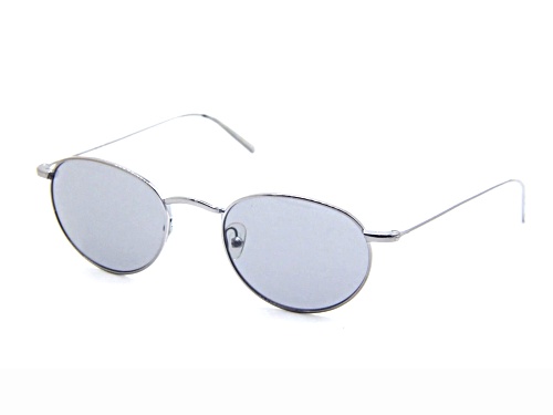 Club Monoco Silver Tone Round Frame / Gray Lenses Sunglasses