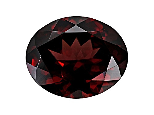Red Zircon 12x10mm Oval 5.41ct
