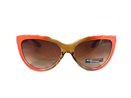 BCBG Brown Burnt Orange/Brown Cat Eye Sunglasses
