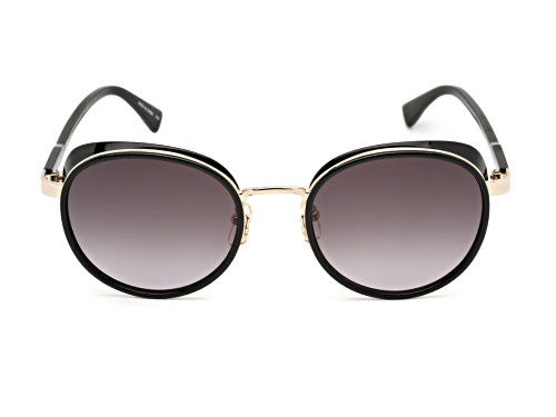 Longchamp Black Gold/Gray Gradient Round Sunglasses