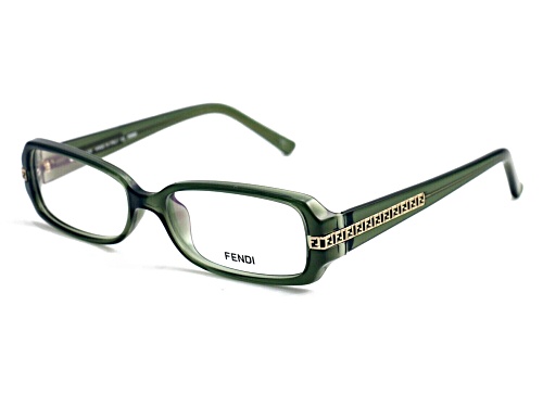 Fendi Green Full Rim Rectangle Eyeglasses Frames
