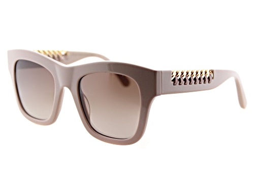Stella McCartney Pale PinkLeather Accent/Brown Gradient Sunglasses