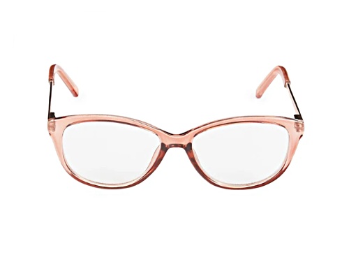 OSCAR Optix by OSCAR de la Renta Blush Cat Eye Eyeglasses Readers +2.00