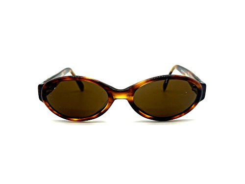 Caroline B.K. Brown Oval Frame / Brown Lenses Sunglasses