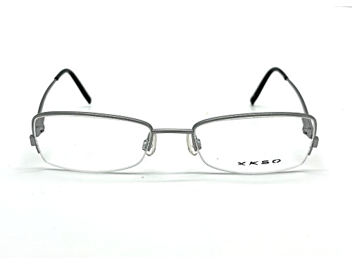 XKSO Gray Rectangular Frame / Clear Demo Lenses Eyeglasses