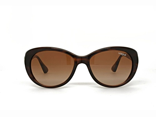 Vogue-Brown Havana Oval Frame / Brown Gradient Lenses Sunglasses