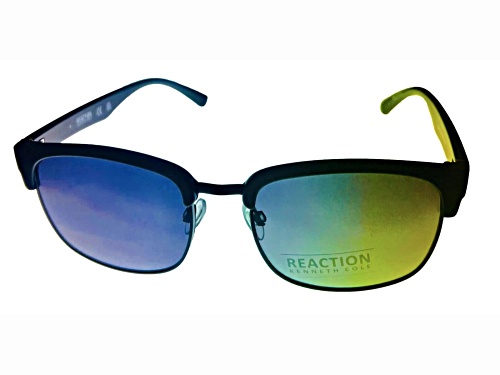 Kenneth Cole Reaction Men's Square Black Frame / Dark Gray Gradient Lenses Sunglasses