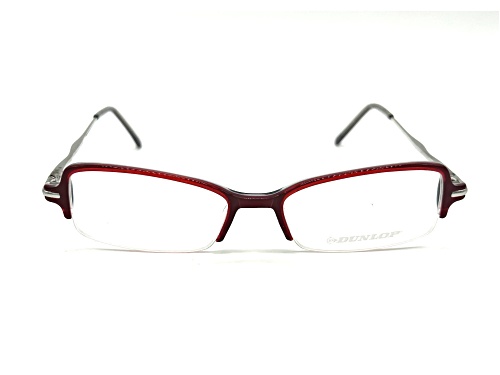Dunlop DU473 Red Rectangular Frame / Clear Demo Lenses Eyeglasses