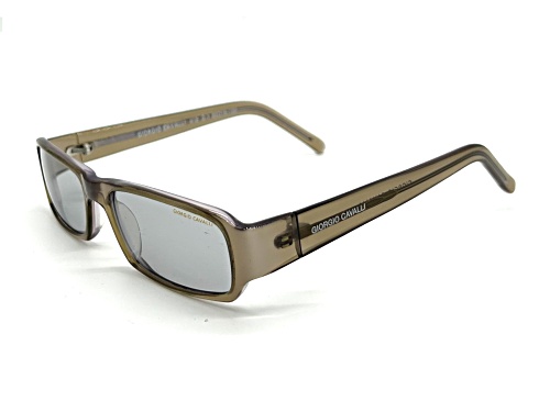 Giorgio Cavalli Translucent Brown Rectangle Frame / Light Gray Lenses Sunglasses