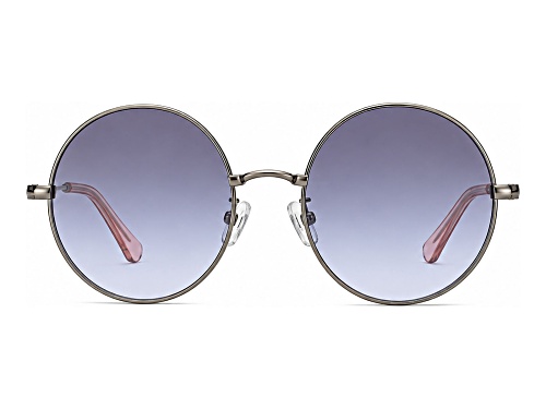 BCBG Gunmetal Round Frame / Gray Lenses Sunglasses
