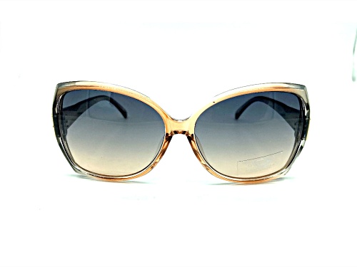 OSCAR by Oscar de la Renta OS1336CE-651 Brown Oversize Cat Eye Frame / Gray Lenses Sunglasses