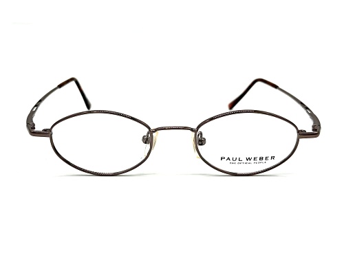 Paul Weber Rose Gold Rectangular Frame / Clear Demo Lenses Eyeglasses