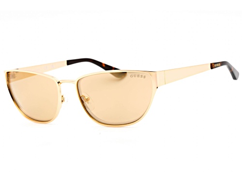 Guess Gold Frame/ Brown Mirrored Lens Sunglasses