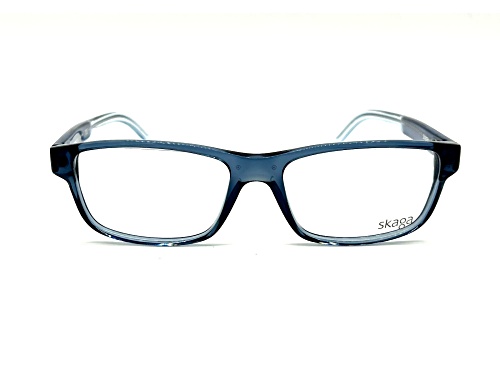 Skaga Men's Blue with Black Accent Frame / Clear Demo Lenses Eyeglasses