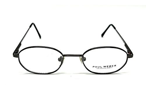 Paul Weber Gunmetal Round Frames / Clear Demo Lenses Eyeglasses