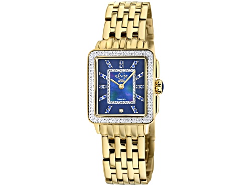 GV2 Padova Blue Dial Yellow Stainless Steel Bracelet Watch
