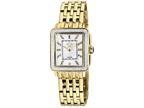 GV2 Padova White MOP Dial Yellow Stainless Steel Bracelet Watch