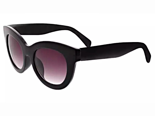 OSCAR by Oscar de la Renta OS1297-001 Black Cat Eye Frame / Smoke Gradient Lenses Sunglasses